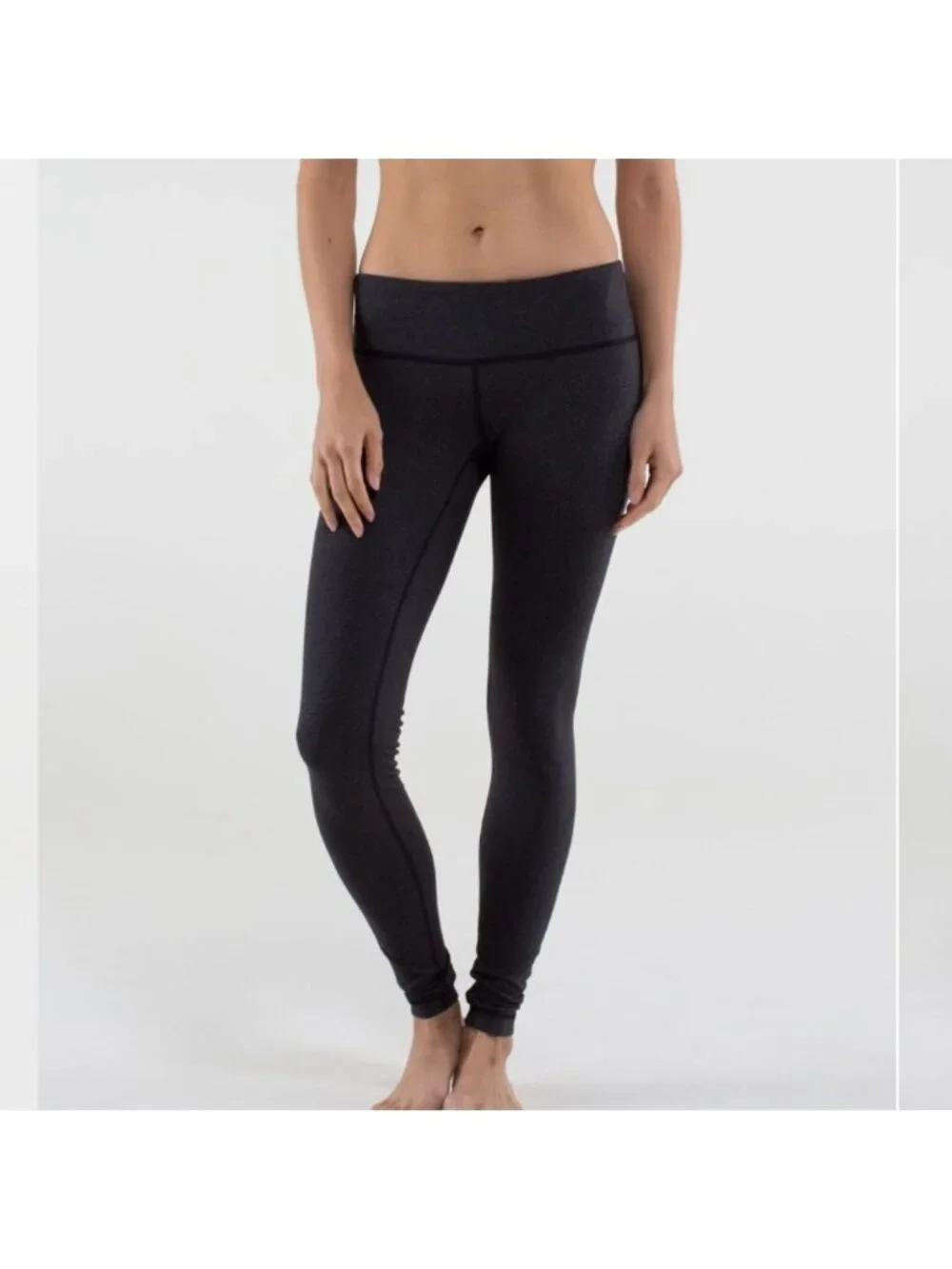 Lululemon Wunder Under PantWee Stripe Black Heathered Black / Black